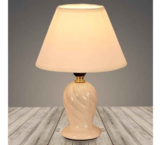 Настольная лампа Росток 18315 BG бежевый/бежевый абажур h270 1х60W E27, DIY22 988017884 1