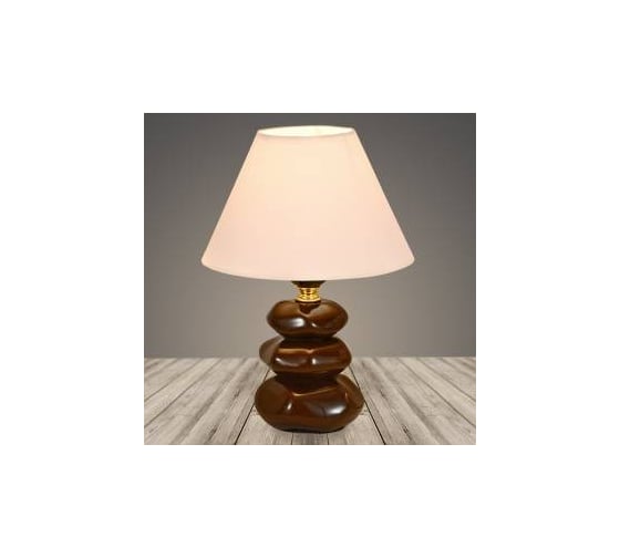 Настольная лампа Росток 18303 COF кофе/белый абажур h260 1х60W E27, DIY22 988017917 1