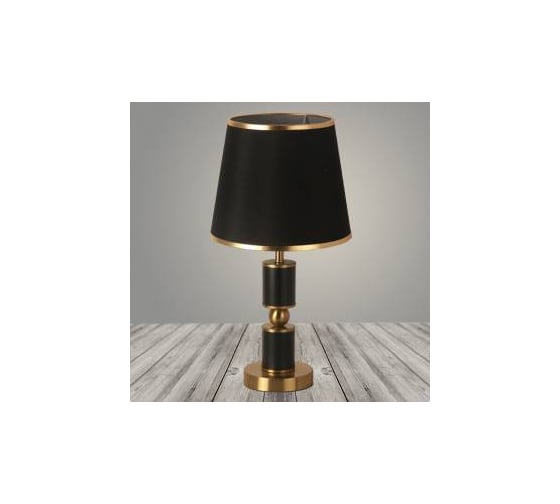 Настольная лампа Росток A20310 BK+BR черный+латунь/черный абажур h460 1х40W E27, DIY23 988032935 1