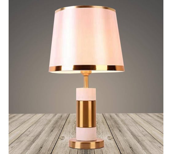 Настольная лампа Росток A19874 FGD+WT золото/белый абажур h520 1х40W E27, DIY22 988013702 1