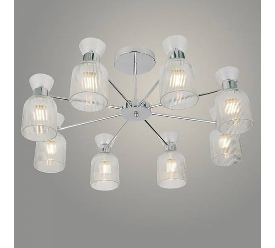 Люстра Светиль 07393/8 CR хром 8x40W E14 d750 h350, 24 988384109 1