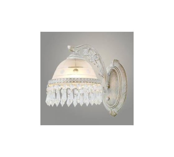 Бра Светиль 20218/1W WH+GD белый/золото 1x40W E27 h200 crst, 24 988386349 1