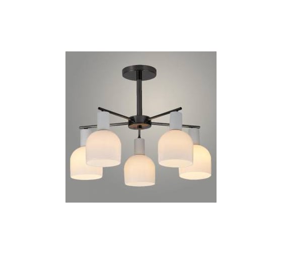 Люстра Светиль 74569/5 WT+PB белый/жемчужно-черный 5x40W E14 d500 h360, 24 988386333 1