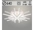 Люстра Светиль LISM9824C/6+6A WT белый 156W LED 3000K-6000K d640 ПДУ диммер, smart 24 988387237 1