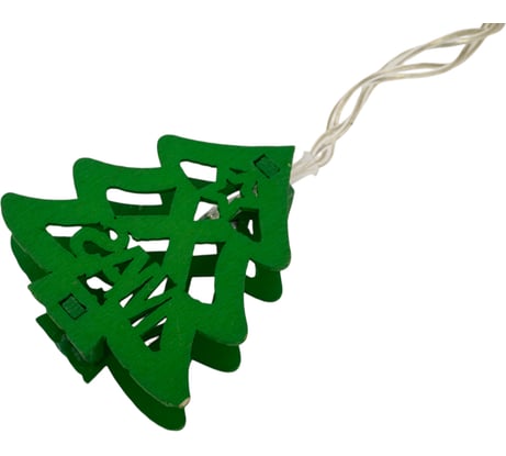 Гирлянда Navigator NGF-D017-10WW-2AA деревянные елочки 80722