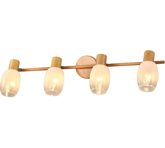 Спот Светиль 21390/4 WOOD+CR дерево+хром 4x40W E14 h130, 24 988386019 1