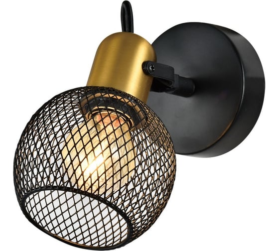 Спот Светиль 22750/1 BK+BRASS черный+латунь 1x40W E14 h130, 24 988386187 1
