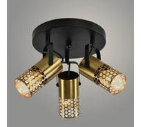 Спот Светиль 24001/3 BK+BRASS черный/латунь 3x40W E14 h135, 24 988386586