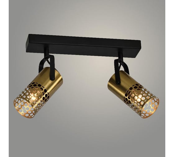 Спот Светиль 24000/2 BK+BRASS черный/латунь 2x40W E14 h135, 24 988386584 1