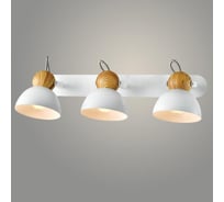 Спот Светиль 23390/3 WH+WOOD белый+дерево 3x40W E14 h135, 24 988386380