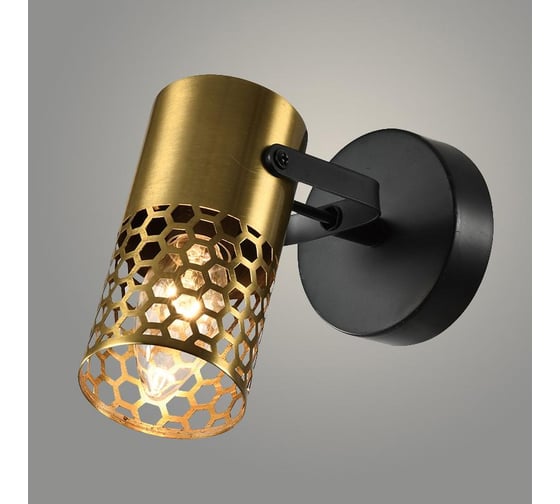 Спот Светиль 24000/1 BK+BRASS черный/латунь 1x40W E14 h135, 24 988386585 1