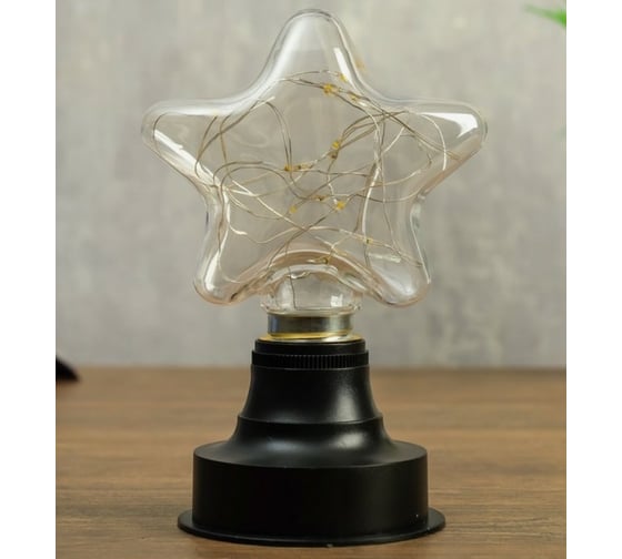 Ночник RISALUX "Звезда" LED батарейки 2xAAA 10,5х8х16 см 4761933 1