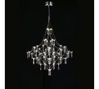 Подвесная люстра светодиодная с пультом и хрустальными подвесками MyFar Asfour Allegria MR2640-66P-76AP