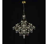 Подвесная люстра светодиодная с пультом и хрустальными подвесками MyFar Asfour Allegria MR2643-66P-76AP