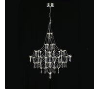 Подвесная люстра светодиодная с пультом и хрустальными подвесками MyFar Asfour Allegria MR2641-66P-76AP