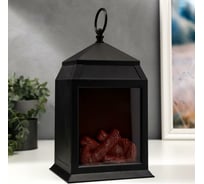 Ночник RISALUX "Камин" LED черный 16х14х26 см 5392146
