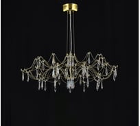 Подвесная люстра светодиодная с пультом и хрустальными подвесками MyFar Asfour Ersilia MR2663-60P-76AP
