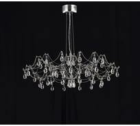 Подвесная люстра светодиодная с пультом и хрустальными подвесками MyFar Asfour Ersilia MR2660-60P-50AD