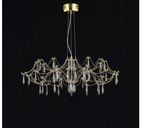 Подвесная люстра светодиодная с пультом и хрустальными подвесками MyFar Asfour Ersilia MR2662-60P-76AP