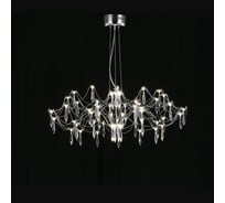 Подвесная люстра светодиодная с пультом и хрустальными подвесками MyFar Asfour Ersilia MR2660-60P-76AP
