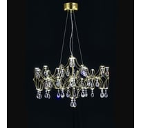 Подвесная люстра светодиодная с пультом и хрустальными подвесками MyFar Asfour Ileria MR2652-57P-50AD