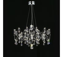 Подвесная люстра светодиодная с пультом и хрустальными подвесками MyFar Asfour Ileria MR2650-57P-50AD