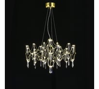 Подвесная люстра светодиодная с пультом и хрустальными подвесками MyFar Asfour Ileria MR2652-57P-76AP