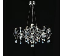 Подвесная люстра светодиодная с пультом и хрустальными подвесками MyFar K9 Ileria MR2651-57P-50CD
