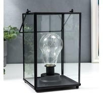 Ночник RISALUX "Лампа лофт" LED от батареек 3хААА черный 15,5х15,5х24 см 5500499