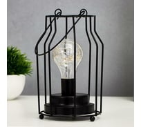 Ночник RISALUX "Кувшин лофт" LED от батареек 3ААА черный 11,7х11,7х20 см 5169124