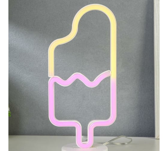 Ночник RISALUX "Мороженое на палочке" LED USB белый 8х12,5х29,5 см 5060130
