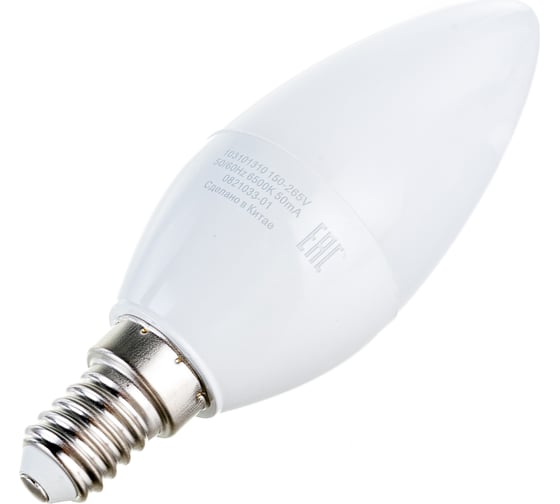 Лампа свеча Gauss 9.5W 950lm 6500К E14 LED 1/10/100 103101310