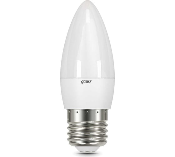 Лампа свеча Gauss 6.5W 550lm 6500К E27 LED 1/10/100 103102307 1