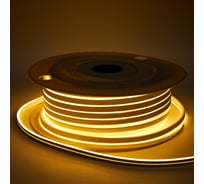 Светодиодная лента Alvar NEON 220В 9Вт 3000К теплая, 6х12мм, IP65, шаг резки - 10см 50м AL-N2209WW_50