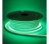 Светодиодная лента Alvar NEON 220В 9Вт зеленая, 6х12мм, IP65, шаг резки - 10см 50м AL-N220G_50