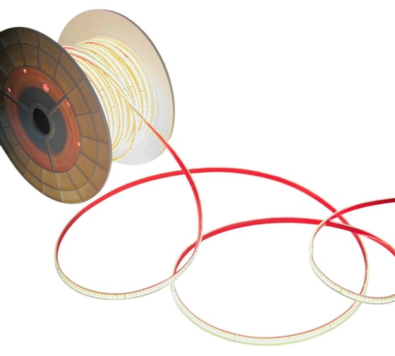 Светодиодная лента Alvar COB 220В 9Вт 6000К холодная, 10х5мм, IP65, шаг резки - 10см 50м AL-C2209W_50