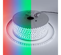 Светодиодная лента Alvar 220В 9.6Вт RGB, 14х7мм, IP65, шаг резки - 10см 50м, AL-22014RGB_50