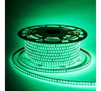 Светодиодная лента Alvar 220В 9.6Вт зеленая, 9х5,5мм, IP65, шаг резки - 10см 50м AL-22096G_50