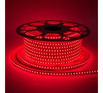 Светодиодная лента Alvar 220В 9.6Вт красная, 9х5,5мм, IP65, шаг резки - 10см 50м AL-22096R_50