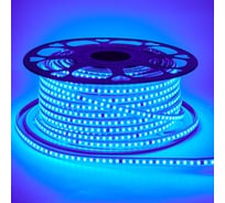 Светодиодная лента Alvar 220В 9.6Вт синяя, 9х5,5мм, IP65, шаг резки - 10см 50м AL-22096B_50