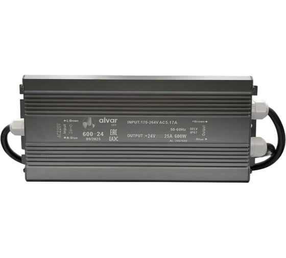 Блок питания Alvar 24В 600Вт IP67, герметичный AL-2467600
