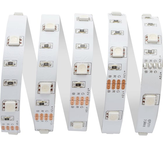 Светодиодная лента Apeyron 12В, 7,2Вт/м, smd5050, 30д/м, IP20, подложка, 10мм, 30м, rgb 00-533
