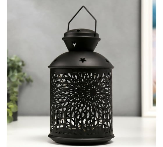 Ночник RISALUX 16184/1BK LED от батареек 3хААА черный 11,7х11,7х19,5 см 5180242