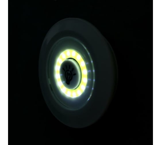 Ночник RISALUX с ПДУ 16042/1 LED от батареек 3ААА белый 9х9х2 см 5095259