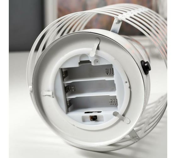 Ночник RISALUX лофт 16453/1WT LED от батареек 3хАА белый 15,5х15,5х20 см 5486684