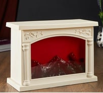 Ночник RISALUX камин 48124/1 батарейки 3хАА белый 27,5х11,5х19,5 см 4766909