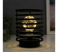 Ночник RISALUX лофт 16453/1BK LED от батареек 3хАА черный 15,5х15,5х20 см 5486683