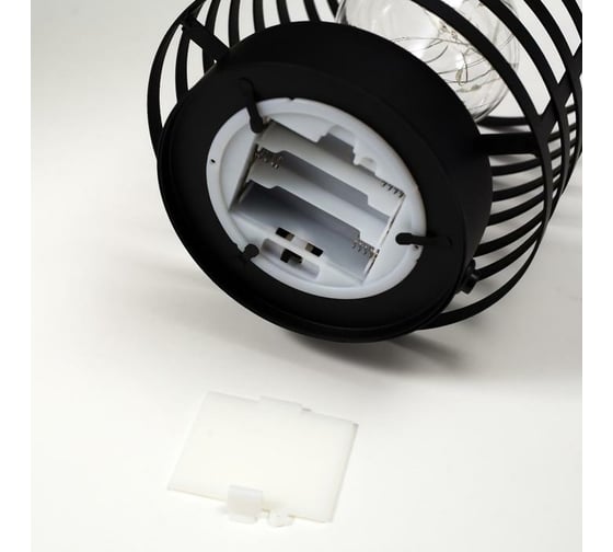 Ночник RISALUX лофт 16453/1BK LED от батареек 3хАА черный 15,5х15,5х20 см 5486683