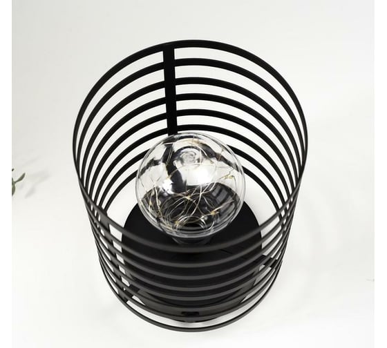 Ночник RISALUX лофт 16453/1BK LED от батареек 3хАА черный 15,5х15,5х20 см 5486683