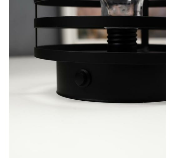Ночник RISALUX лофт 16453/1BK LED от батареек 3хАА черный 15,5х15,5х20 см 5486683